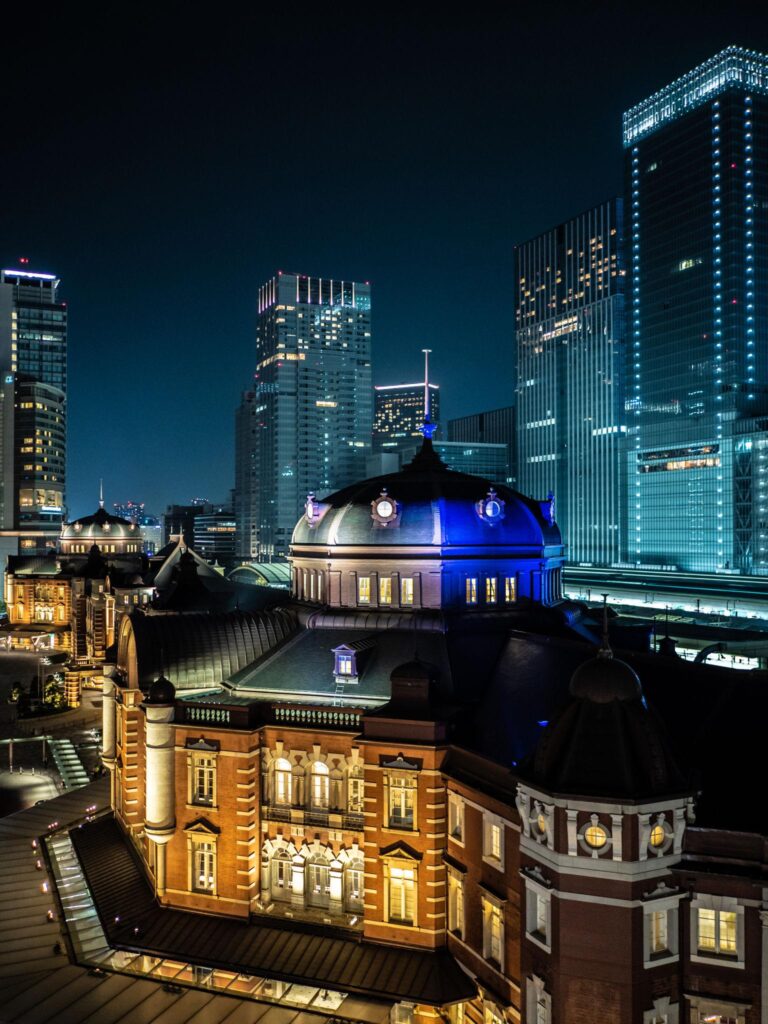 Tokyo gece şehir manzarası yaşam maliyeti konsepti